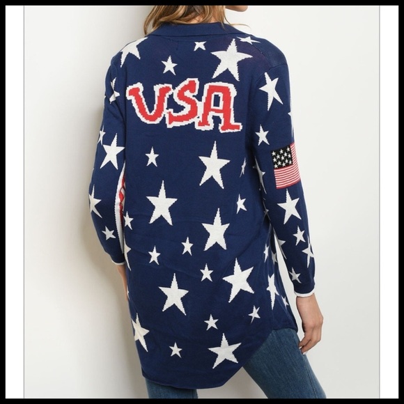 🆕Restock-Navy with print stars cardigan - Picture 3 of 3